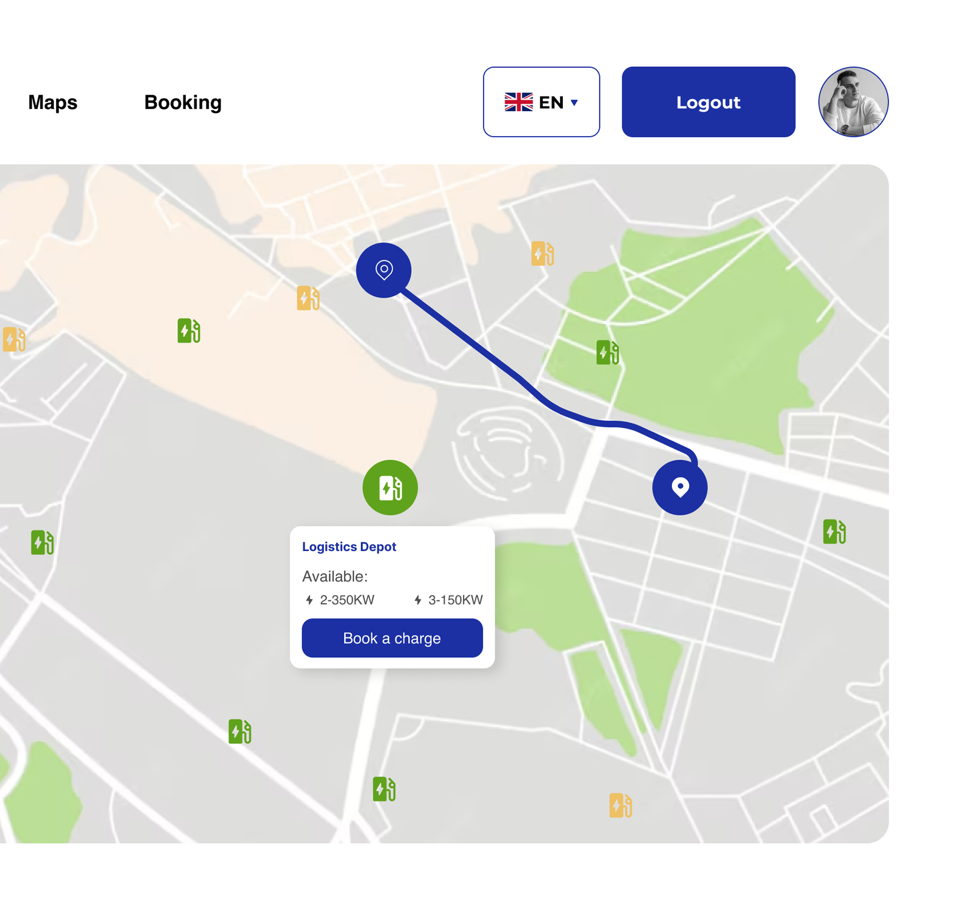 Quickly find Depot Chargers